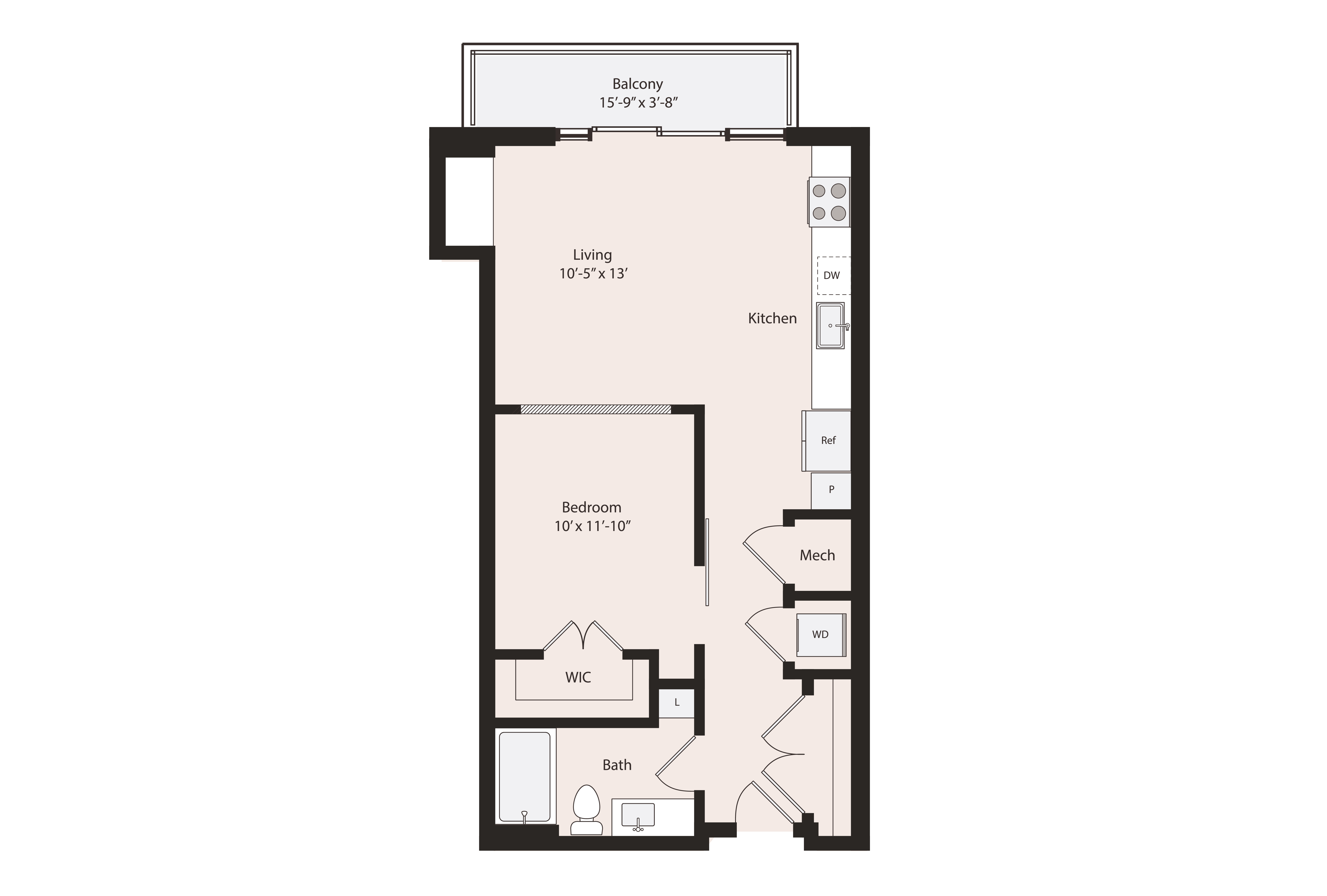 Floor plan layout diagram for E1-1